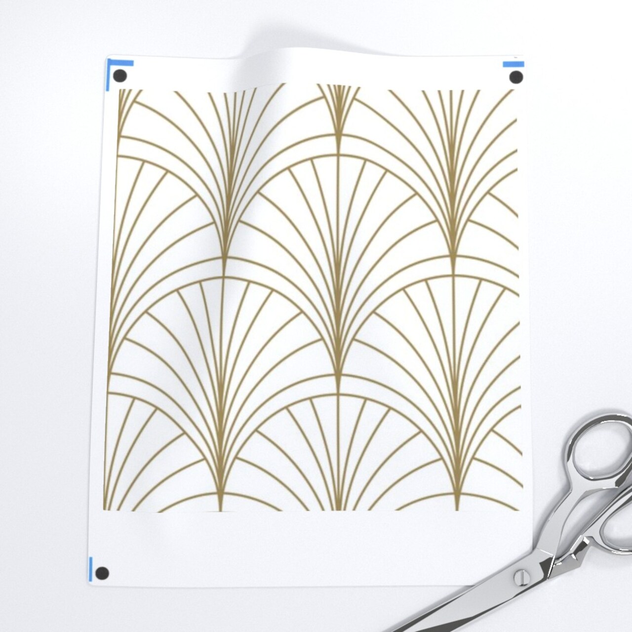 Art Deco Nouveau Floral Minimal Vintage Luxury Geometric Custom Removable Wallpaper by Spoonflower Peel & Stick Wallpaper 2FT Wide